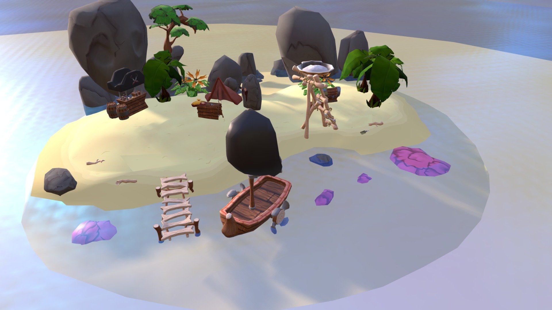 Pirate island - 3D model by Hahn_Jan (@Otakurosu) [9db47f2] - Sketchfab