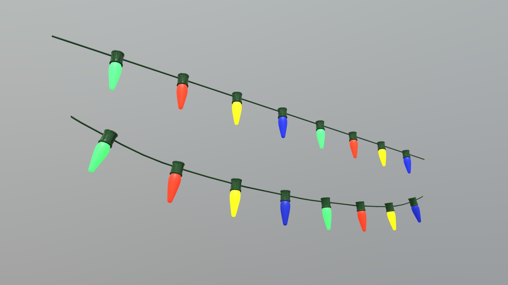 3D model Fairy Lights - This is a 3D model of the Fairy Lights. The 3D model is about a group of flags.