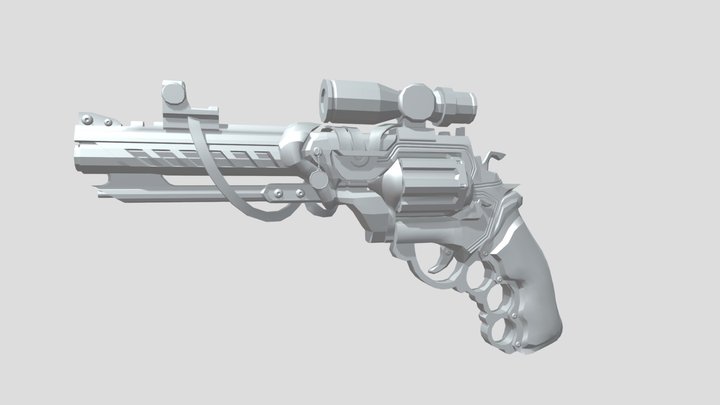 Riverrun Revolver (8-Shot) Untextured 3D Model