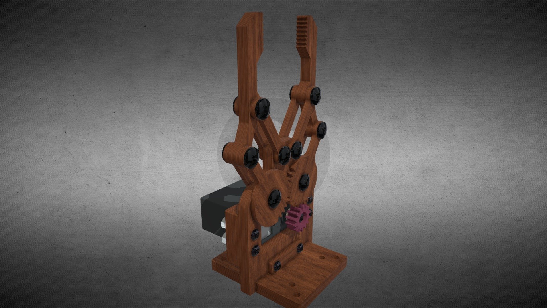 Laser Cut Servo Gripper II Mechanism Download Free 3D model by