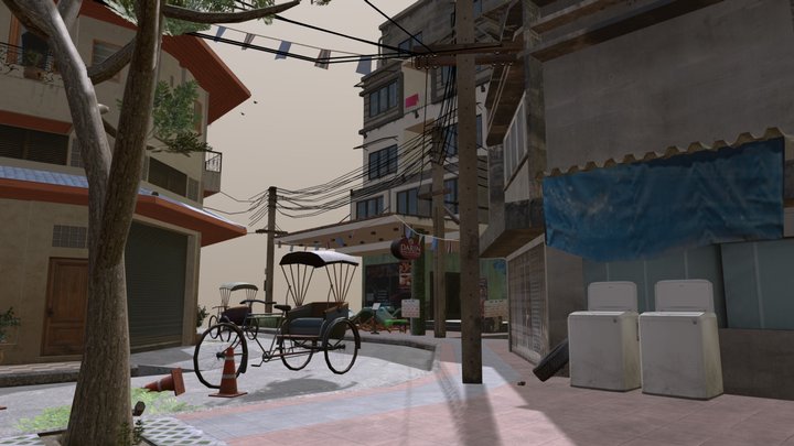 Bangkok Cityscene 3D Model