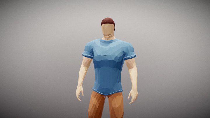 Low poly rigged character [Free] 3D Model