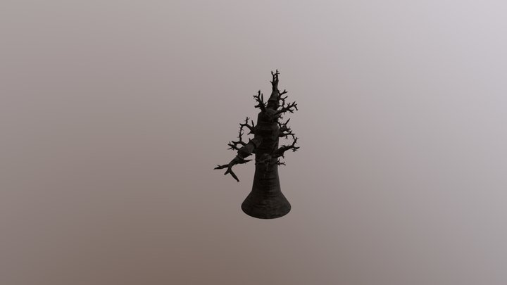 Gothic Dark tree 3D Model