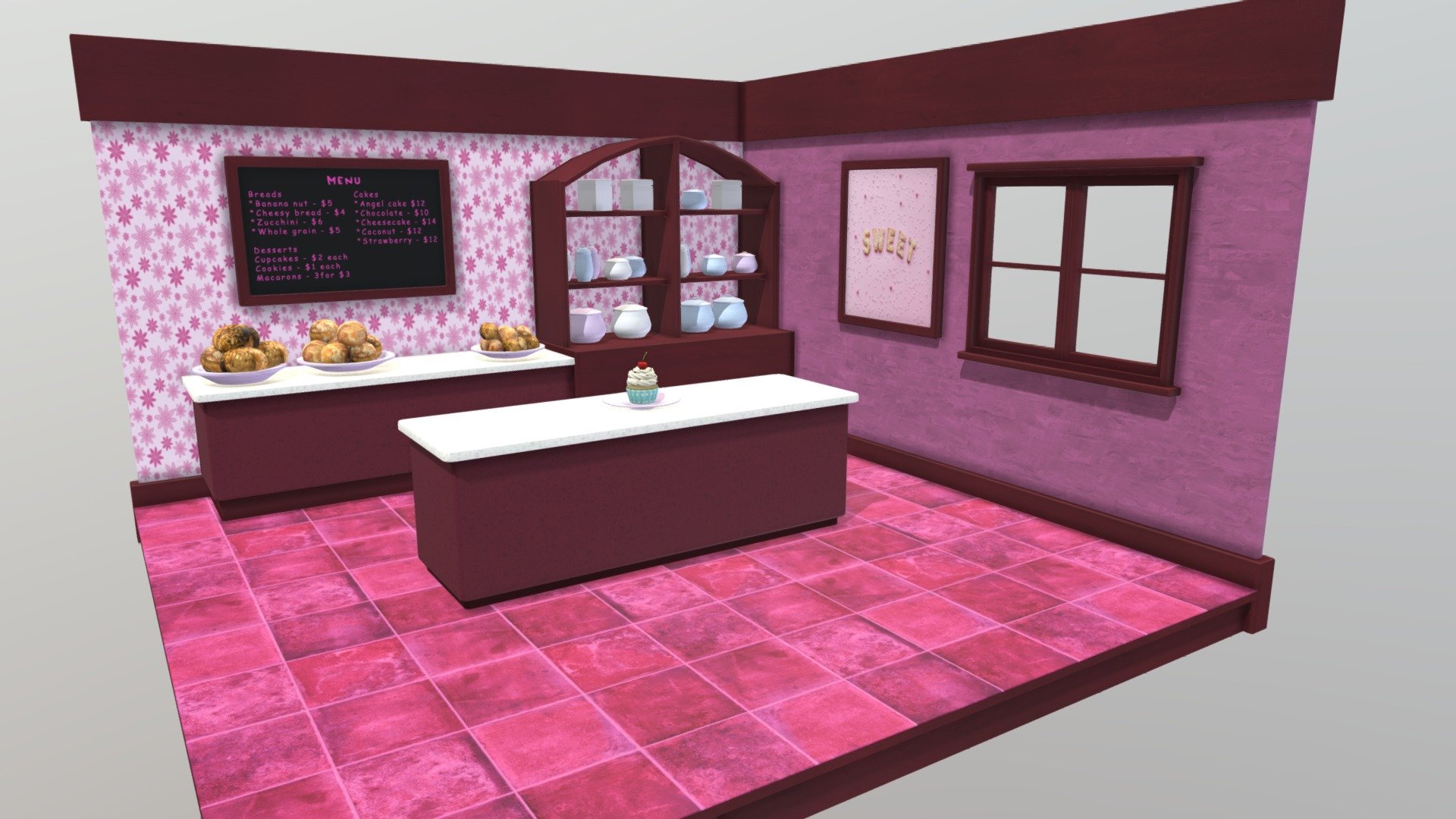 A Lovely Bakery - 3D model by kmbane [9dbb9a3] - Sketchfab