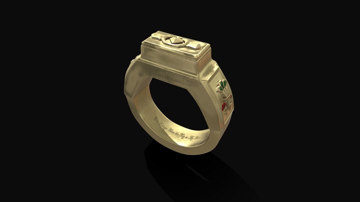 Claddagh Signet Ring 3D Model