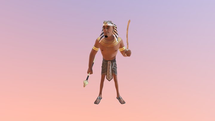 Egyptian Man 3D Model