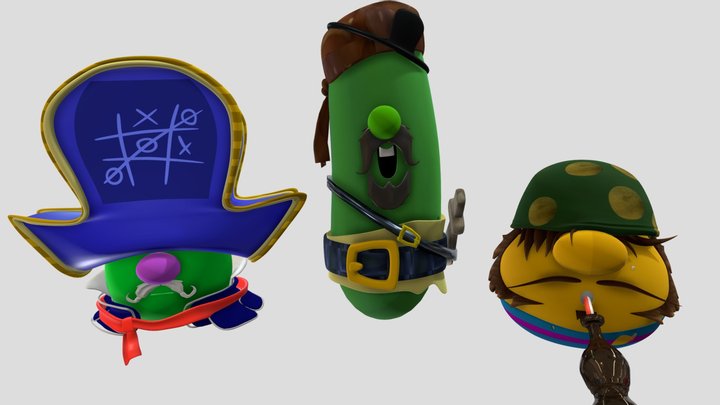 Pirates (Seafoo) - eyes visible once downloaded 3D Model