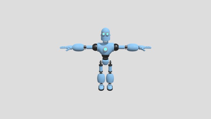 Robot Walk Cycle 3D Model