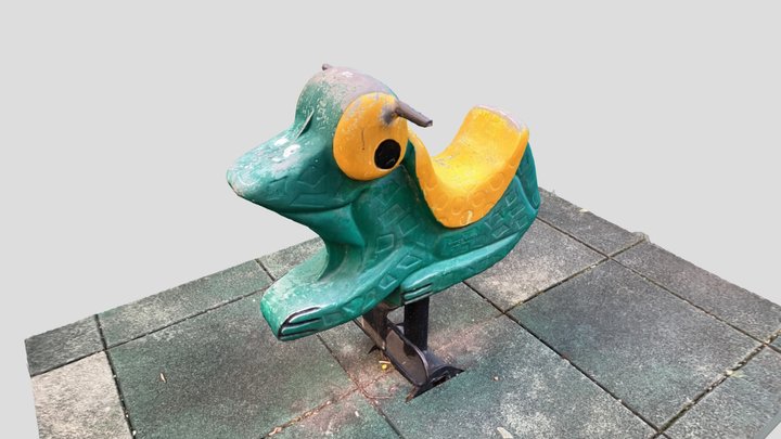 Children Spring Horse 5 (Frog) 3D Model