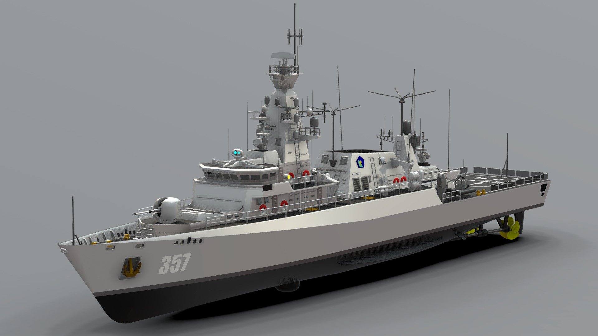 KRI Bung Tomo 357 - F2000 - Buy Royalty Free 3D model by NA3dmodel ...