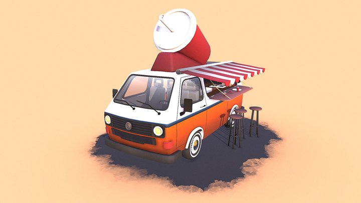 Volkswagen Type 2 (T3) 3D Model