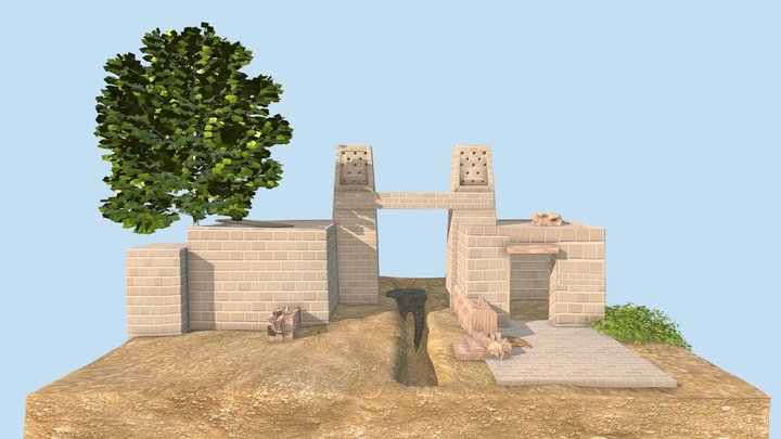 Entrance - The City of Mohenjo Daro 3D Model