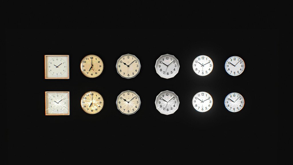 PSX-Style Vintage Wall Clocks