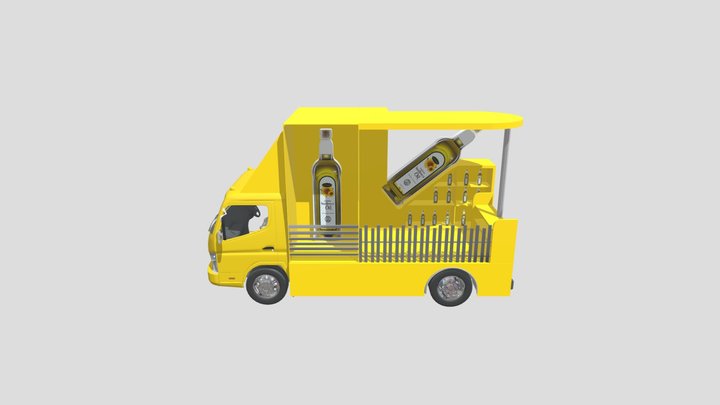 Pickup Van Branding 3D Model