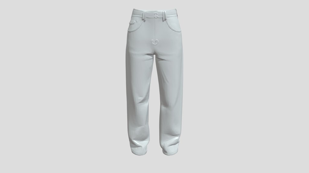 A pair of light blue jeans