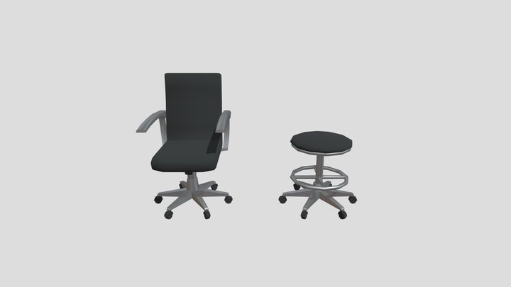 Lab Chairs 3D Model