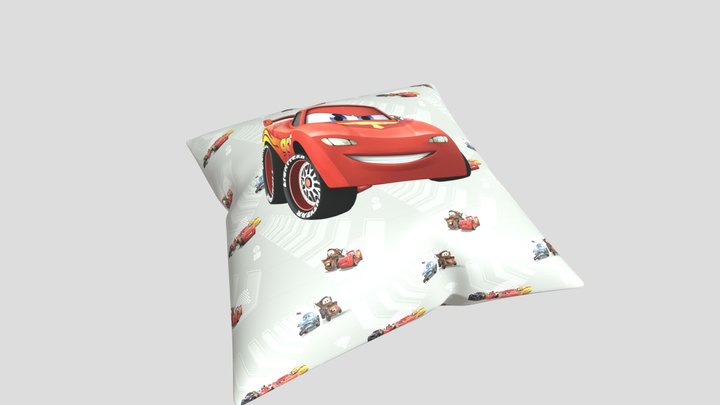 Pillow with car. Подушка 3D Model