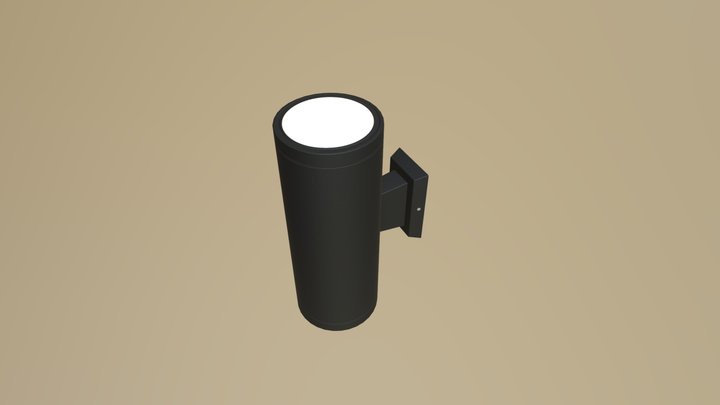 Wall_Light_01_Up-Down_Black 3D Model