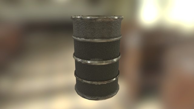 Metal Barrel 3D Model