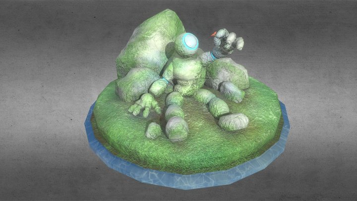 Found a Flower! (Stone Ancient Observes Flower) 3D Model