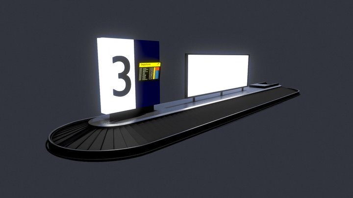 Airport Conveyor Belt 3D Model