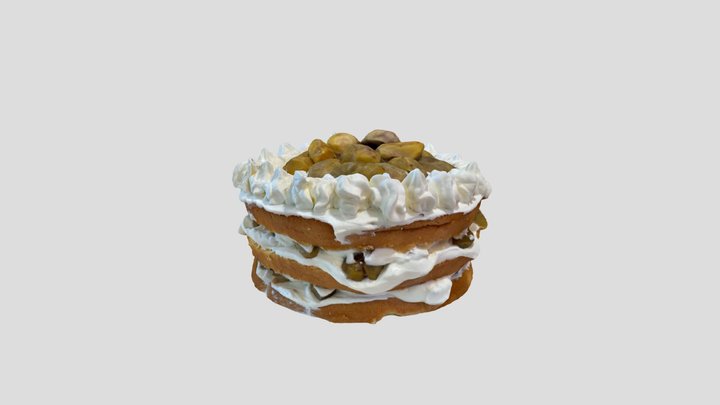 Handmade Chestnut Cake 3D Model