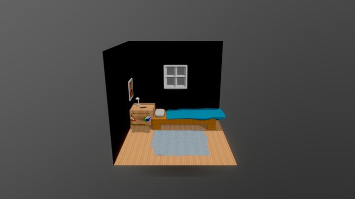 Low  Poly room – Modèle 3D gratuit STL