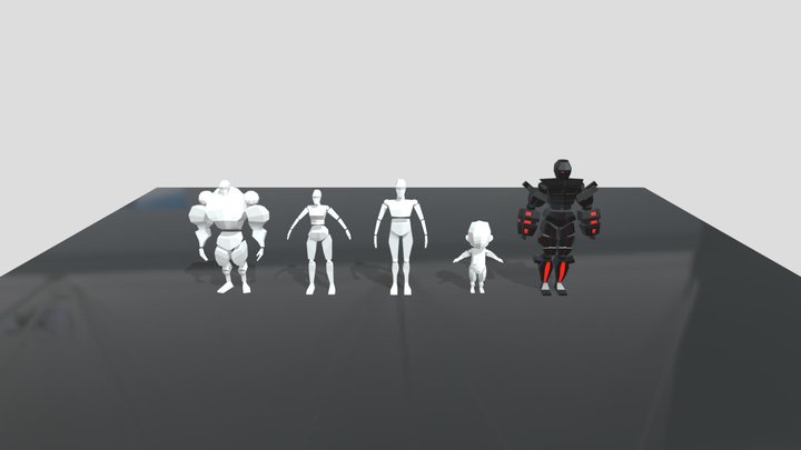 Block Characters 3D Model