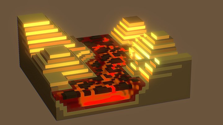 Lava river 3D Model
