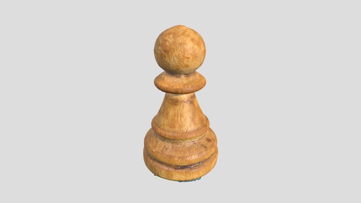 White Pawn chess piece 3D Model