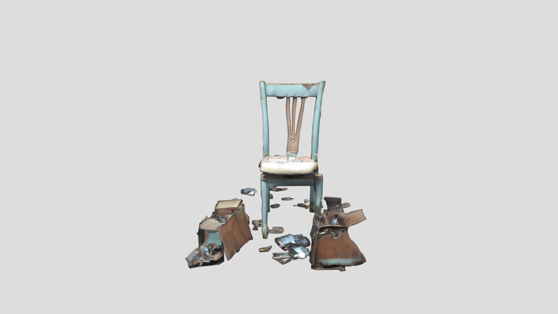 Meshy_AI_broken_chair_and_junk_1228113151_textur - Download Free 3D ...