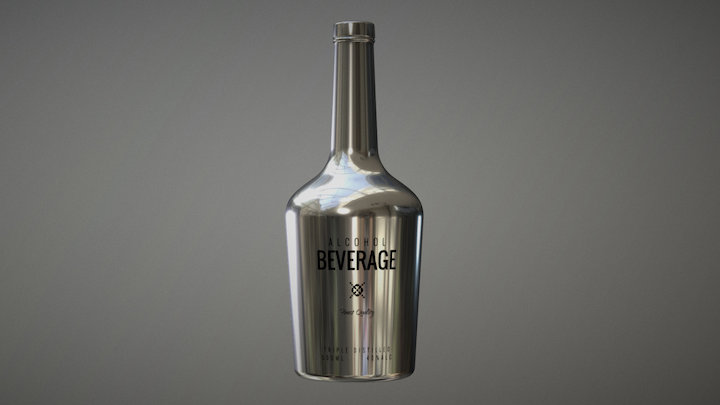Metal Bottle 3D Model