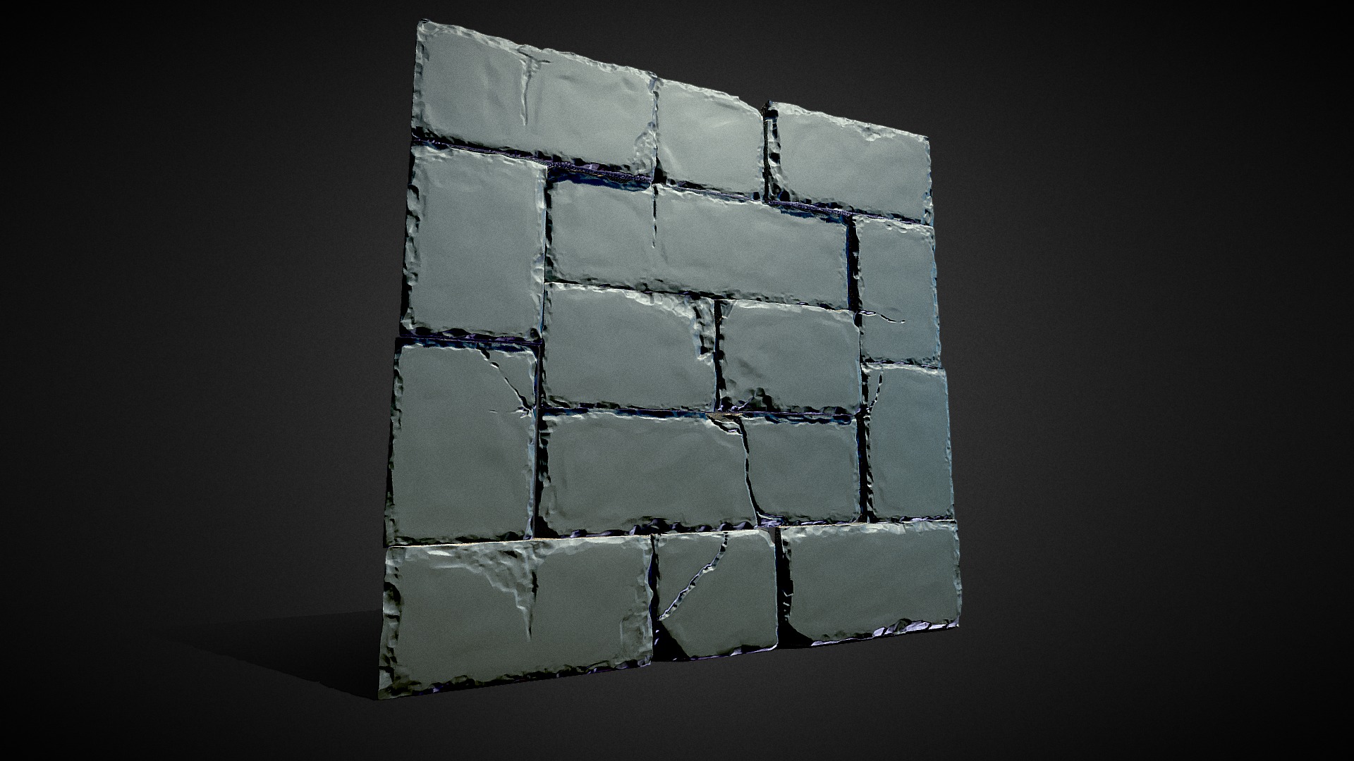 3D model Tileable 3D Stone Floor Tiles – High Poly - This is a 3D model of the Tileable 3D Stone Floor Tiles - High Poly. The 3D model is about a white square with black lines.
