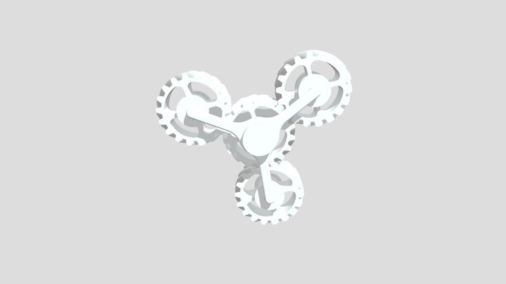 Helical Gear Fidget Spinner 3D Model