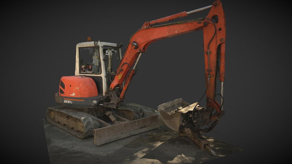 Kubota Kx161 3 Midi Excavator Download Free 3d Model By Asch