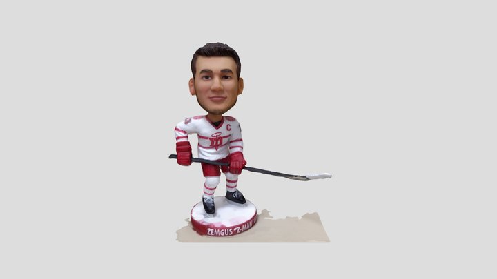 Bobble Head Hockey Player 3D Model