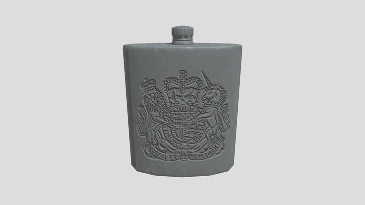 WW2 Whiskey Flask 3D Model