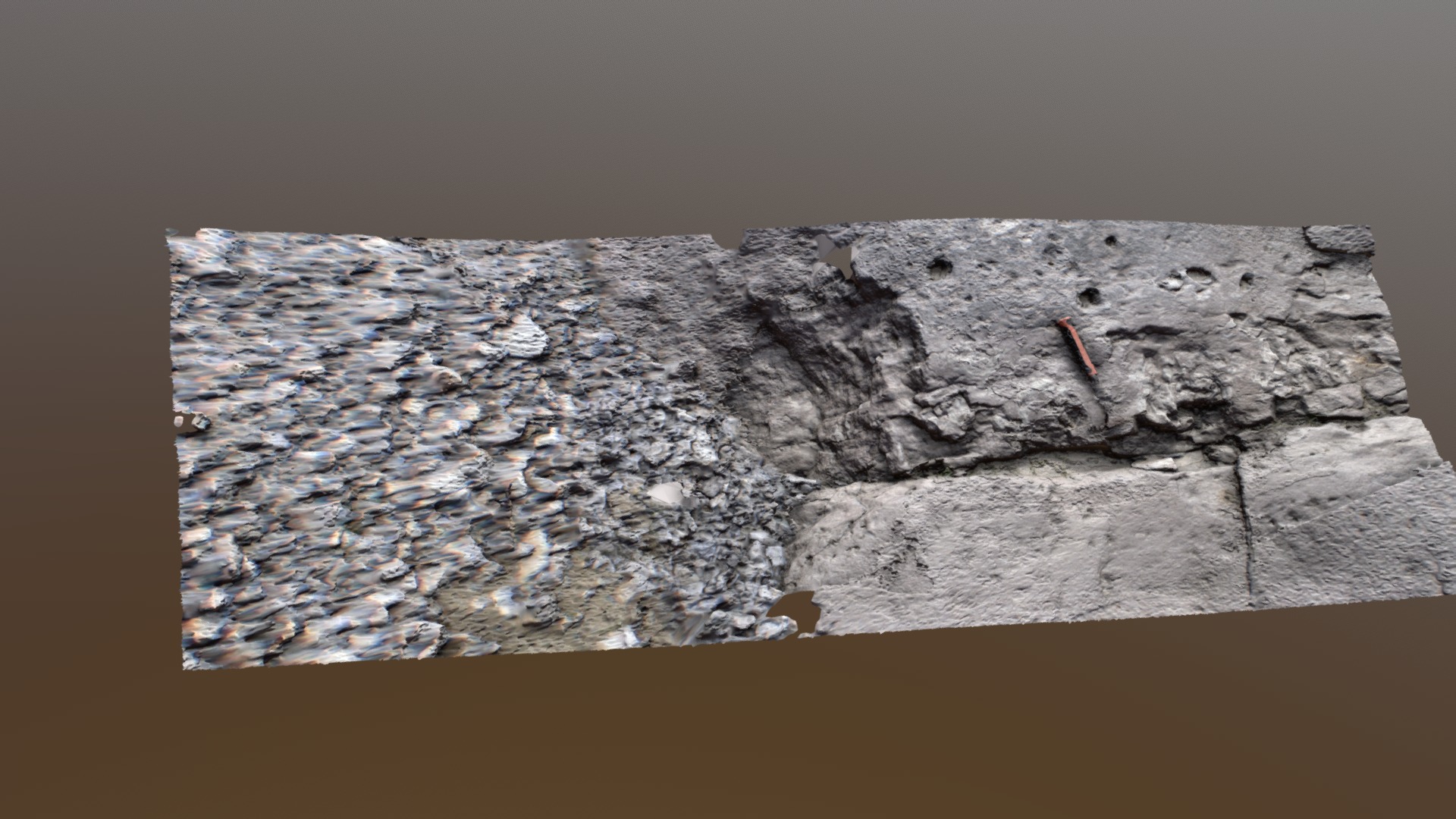 3D model Dolomite outcrop - This is a 3D model of the Dolomite outcrop. The 3D model is about a close-up of a rock.