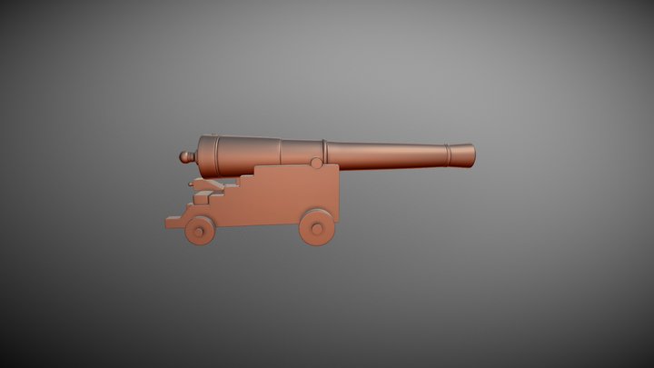 Navy Cannon 3D Model