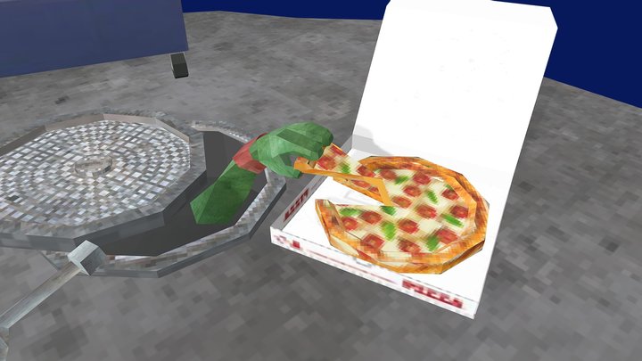 Ps1 style TMNT scenery 3D Model