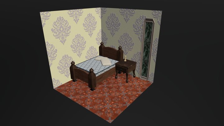 Bedroom Scene 3D Model