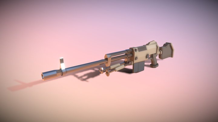 Wasteland Rifle 3D Model