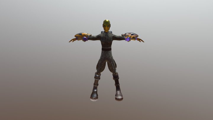 Cyborg Character 3D Model