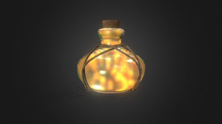 A slightly different magic fire potion 3D Model