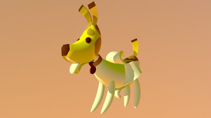 Banana Dog 3D Model