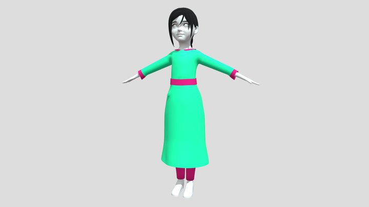 Girl Little 3D Model