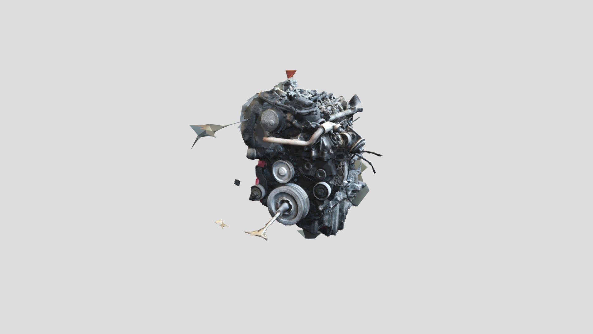 BMW M47 Engine half cut - 3D model by Takepics 3D (@Elibonbon) [9de0148]