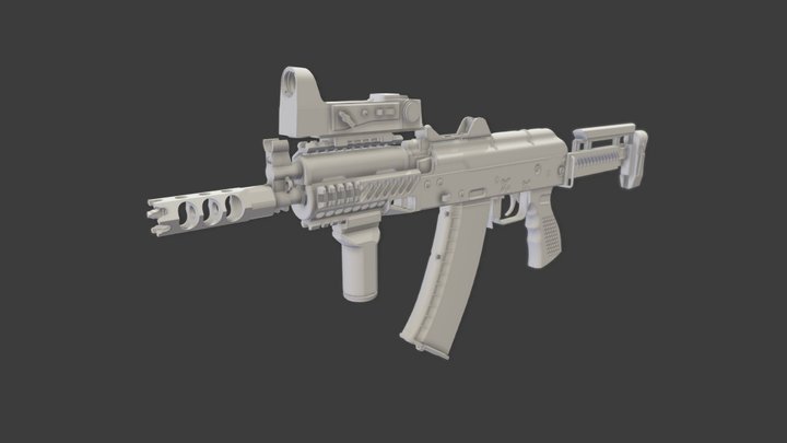 AKS74U Zenit WIP 3D Model