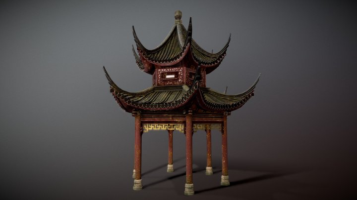 Chinese Pergola 3D Model