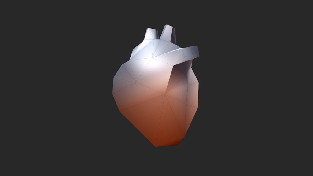 Lowpoly Heart - 3D model by MakersLab [9de1c28] - Sketchfab